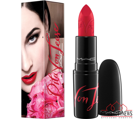 MAC Dita Von Teese Lipstick for Winter 2015 look1