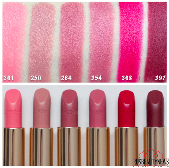 Lancome L'Absolu Rouge swatches